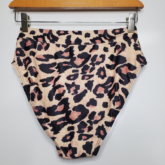 NEW HOLIPICK High Waisted Leopard Bikini Bottom Size Small - Picture 4 of 7